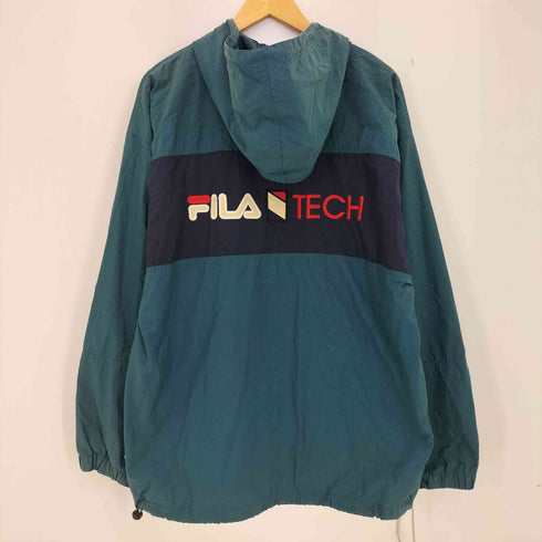 フィラ FILA 90s ナイロン 裏地メッシュ ハーフジップ アノラックパーカー メンズ JPN:L